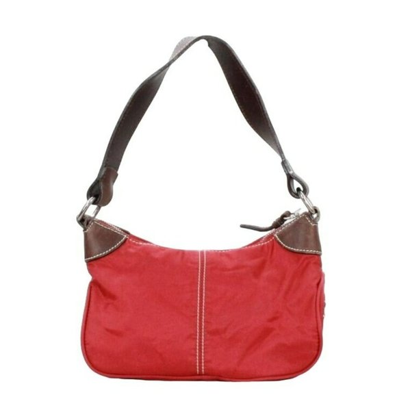 Dooney & Bourke Handbags - Dooney & Bourke Wayfarer Red Brown Leather Shoulder Hobo Handbag